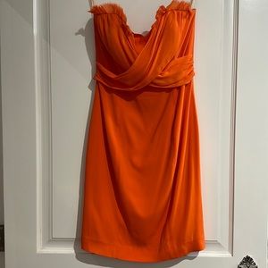 Jay Godfrey strapless orange dress